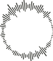 Fototapeta na wymiar Circle audio wave. Circular music sound equalizer. Abstract radial radio and voice volume symbol. 