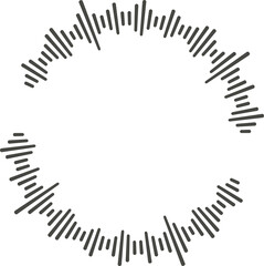 Circle audio wave. Circular music sound equalizer. Abstract radial radio and voice volume symbol.	
