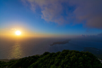 The island of Sfaktiria near the town of Pylos in Peloponnese, Greece