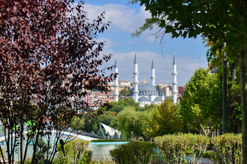 Obraz premium Youth Park (Genclik Park) in Ulus district - Ankara, Turkey 