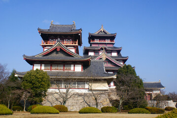 Fototapeta premium Fushimi Castle, also known as Momoyama Castle in Fushimi area of Kyoto, Japan