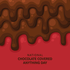 National Chocolate Covered Anything Day background.