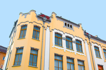 Obraz premium Catholic gymnasium on Grosslingova street 1908, architect Oden Lechner , Bratislava, Slovakia