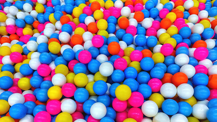 Fototapeta na wymiar Colorful balls in the children's playground