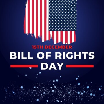 This ilustration design is perfect for celebrating Bill Of Rights Dat on Deceember 15. It's also suitable for social media template.