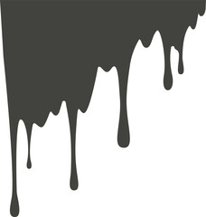 Melted drips and liquid paint drops. Current chocolate, ink, honey or syrup. Oil and cream blobs. 