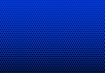 Background geometric uses hexagonal shapes to form a pattern from large to small. blue background Use it as wallpaper or artwork.