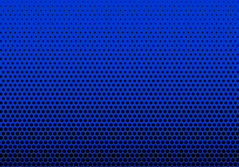 Background geometric uses hexagonal shapes to form a pattern from large to small. blue background Use it as wallpaper or artwork.