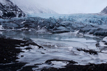 Skaftafell - Iceland's largest glacier, amazing winter landscape