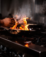Cooking on the grill