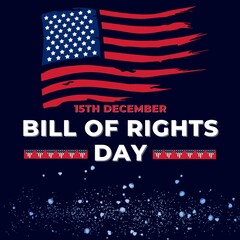 This ilustration design is perfect for celebrating Bill Of Rights on December 15. It's also suitable for social media template.