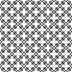 Black and white seamless abstract pattern. Background and backdrop. Grayscale ornamental design. Mosaic ornaments. Vector graphic illustration. EPS10.