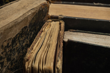 old books, collection of ancient manuscripts,	