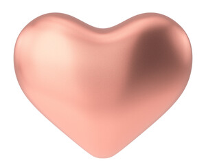 3D heart. Valentine card decoration. 3D illustration.