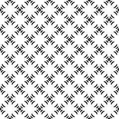 Black and white seamless abstract pattern. Background and backdrop. Grayscale ornamental design. Mosaic ornaments. Vector graphic illustration. EPS10.