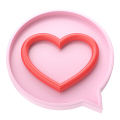 3D love icon. Valentine decoration.