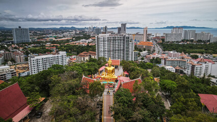 The aerial views of Pattaya in Thailand