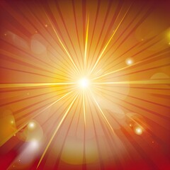 Abstract sun burst with digital lens flare background