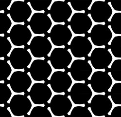 Black and white seamless abstract pattern. Background and backdrop. Grayscale ornamental design. Mosaic ornaments. Vector graphic illustration. EPS10.
