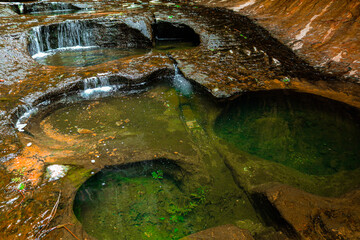 Natural Pools in a Cave