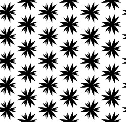 Black and white seamless abstract pattern. Background and backdrop. Grayscale ornamental design. Mosaic ornaments. Vector graphic illustration. EPS10.