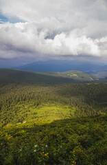 Beautifull view of Chornohora highest mountain range in Western Ukraine