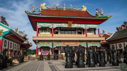 The aerial view of temple around Pattaya in Thailand