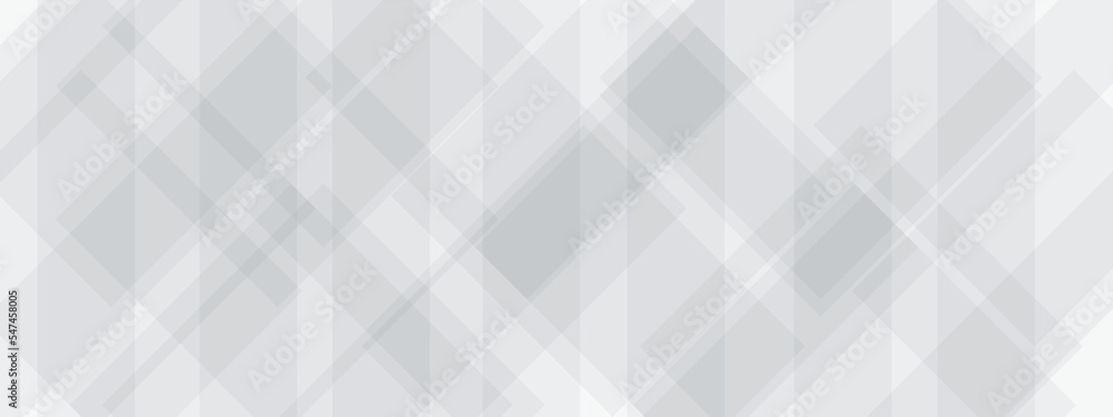 Poster abstract white and grey geometric overlapping square pattern, design of technology background with s