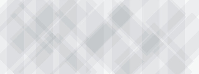 Abstract white and grey geometric overlapping square pattern, design of technology background with shadow. Vector illustration. You can use for banner, wallpaper and many more.
