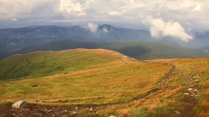 Beautifull view of Chornohora highest mountain range in Western Ukraine