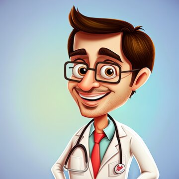 Illustration of healthcare professional (male doctor)