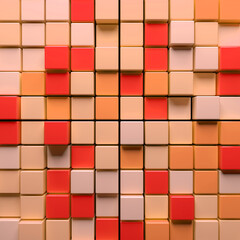 CGI 3d rendering wall square abstract wallpaper background