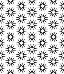 Black and white seamless abstract pattern. Background and backdrop. Grayscale ornamental design. Mosaic ornaments. Vector graphic illustration. EPS10.