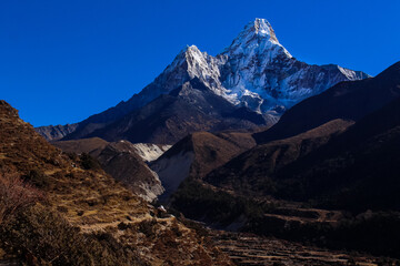 Mt. Amadablam in the Everest Base Camp Region of Solukhumbu, Nepal