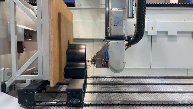 Industrial 3D Printer printing a big object part. Formnext event in Frankfurt, Germany. 