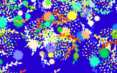 Light Multicolor vector doodle pattern with flowers