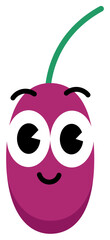 Fototapeta premium Jamun face cute with white stroke