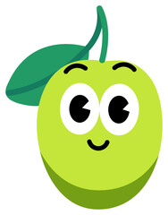 Jujube face cute with white stroke