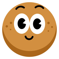 Longan face cute with white stroke