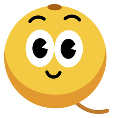 Longkong Lansium face cute with white stroke