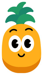 Pineapple face cute with white stroke