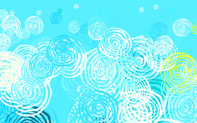 Light Blue, Yellow vector elegant template with roses.