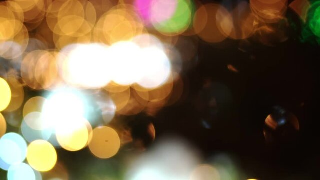 abstract blur bokeh light background banner. Horizontal background with blur bokeh effects for christmas time. Special occasion concept with space for text.	