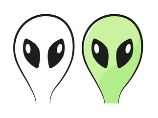 Ufo kosmita ilustracja - obrazy, fototapety, plakaty