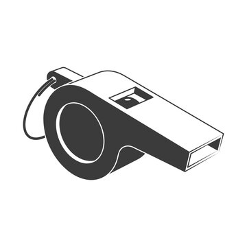 recommend clip art: Referee whistle icon silhouettes. Vector illustration. Sport whistle