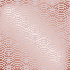 Chinese and Japanese style. Traditional oriental. Asian background. China ornament. Elegant design gold foil for prints. Seamless pattern. Abstract wave. Culture texture. Vector illustration