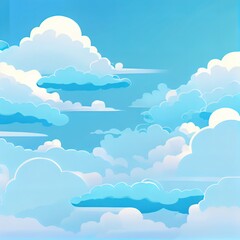 Blue mist cloud minimalistic background