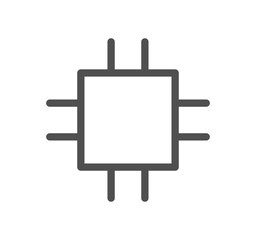 Obraz premium Computer and components icon outline and linear symbol. 