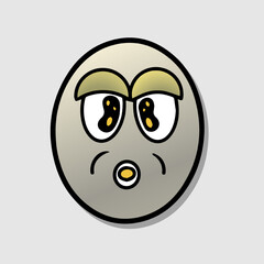 Funny cartoon and comic character faces. Character mascot emotion vector element for illustration