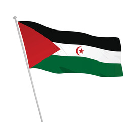 Western Sahara national flag. vector illustration